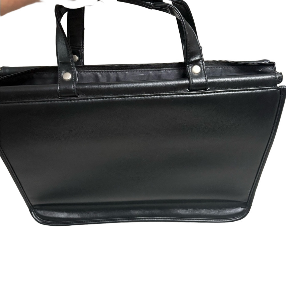 Solo Black Leather Briefcase for Men NWOT - Picture 3 of 7